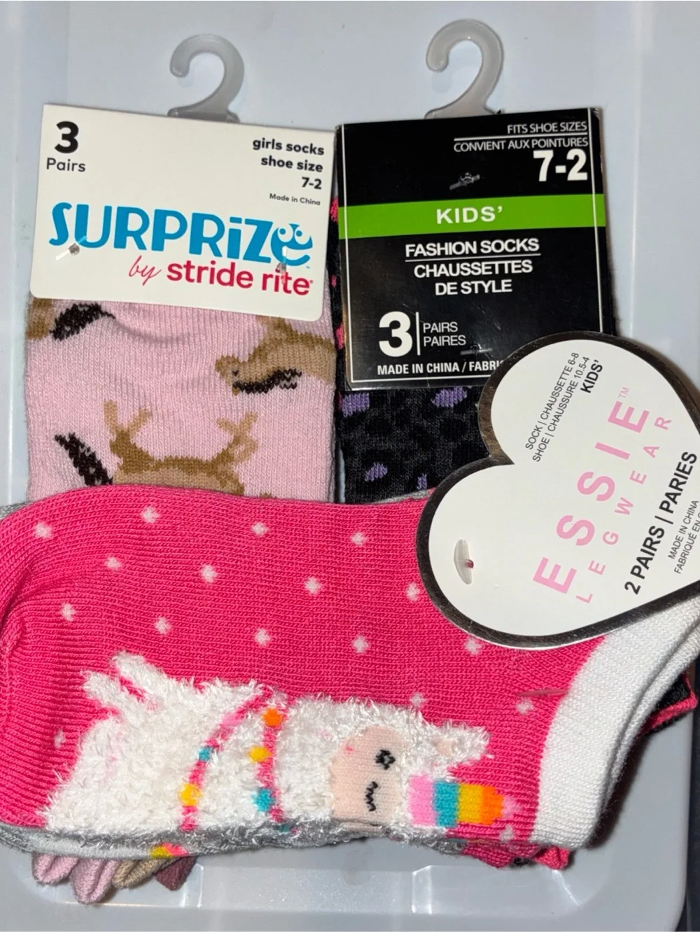 Girls/Kids no-show sock bundle, 8 pairs, Shoe Size: 7C - 2Y / kids medium/ NEW